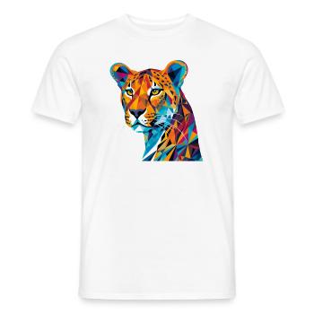 Gepard Cheetah - Männer T-Shirt - Weiß - Vorne - AI Model Male 178 dark (178cm)