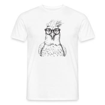 Chicken Brille - Männer T-Shirt - Weiß - Vorne - AI Model Male 178 dark (178cm)