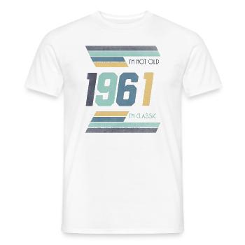 1961 I'm Not Old I'm Classic Gift Idea - Men's T-Shirt - white - Front - AI Model Male 178 dark (178cm)