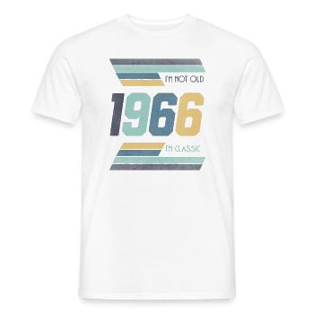 1966 Je ne suis pas vieux Je suis classique Idée cadeau - T-shirt homme - blanc - Devant - AI Model Male 178 dark (178cm)