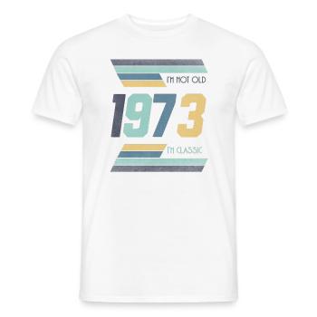 1973 Je ne suis pas vieux Je suis Idée cadeau classique - T-shirt homme - blanc - Devant - AI Model Male 178 dark (178cm)