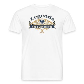 Legends Are Born in 1966 Geburtstag Geschenkidee - Männer T-Shirt - Weiß - Vorne - AI Model Male 178 dark (178cm)