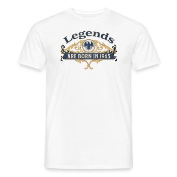 Legends Are Born in 1965 Geburtstag Geschenkidee - Männer T-Shirt - Weiß - Vorne - AI Model Male 178 dark (178cm)
