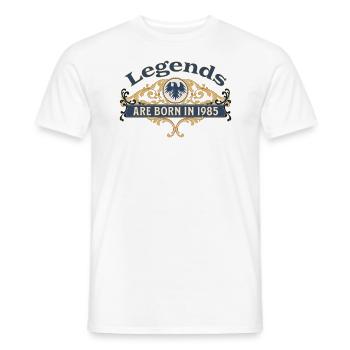 Legends Are Born in 1985 Geburtstag Geschenkidee - Männer T-Shirt - Weiß - Vorne - AI Model Male 178 dark (178cm)