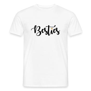 Besties - Men's T-Shirt - white - Front - AI Model Male 178 dark (178cm)