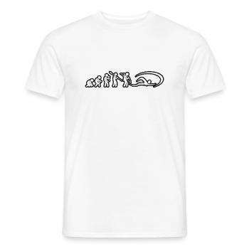 Evolution Swimmer White Grunge - Männer T-Shirt - Weiß - Vorne - AI Model Male 178 dark (178cm)
