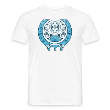 Tatouage polynesien Mana - T-shirt homme - blanc - Devant - AI Model Male 178 dark (178cm)