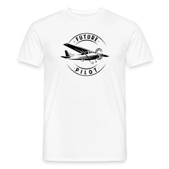 Future Pilot - aeronautics pilot airplane gift - T-shirt homme - blanc - Devant - AI Model Male 178 dark (178cm)
