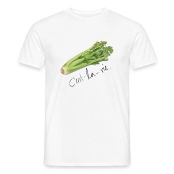 céleri - T-shirt homme - blanc - Devant - AI Model Male 178 dark (178cm)