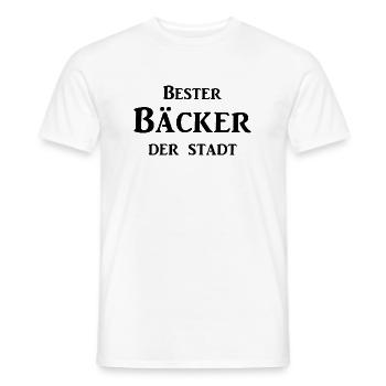 Bester Bäcker der Stadt - Männer T-Shirt - Weiß - Vorne - AI Model Male 178 dark (178cm)
