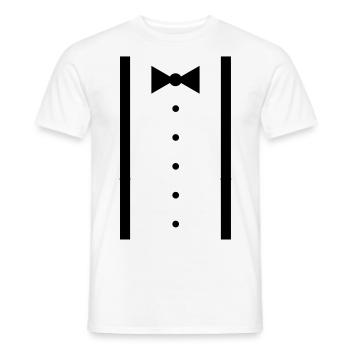 Hosenträger - Männer T-Shirt - Weiß - Vorne - AI Model Male 178 dark (178cm)