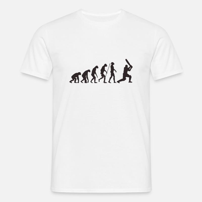 Cricket Evolution - Männer T-Shirt - Weiß
