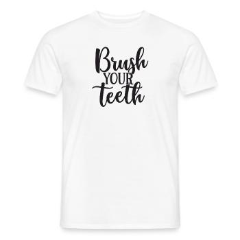 Putz dir die Zähne - Männer T-Shirt - Weiß - Vorne - AI Model Male 178 dark (178cm)