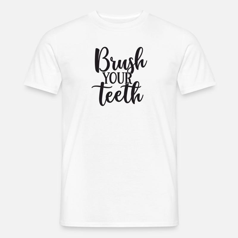 Putz dir die Zähne - Männer T-Shirt - Weiß