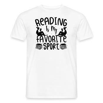 Reading Is My Favorite Sport - Read - Men's T-Shirt - white - Front - AI Model Male 178 dark (178cm)