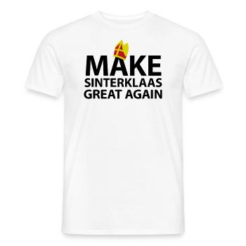 Rendre sa grandeur à Saint-Nicolas - T-shirt homme - blanc - Devant - AI Model Male 178 dark (178cm)