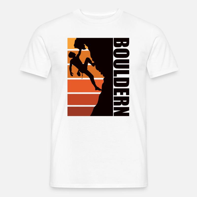 Bouldern - Boulderer - Männer T-Shirt - Weiß