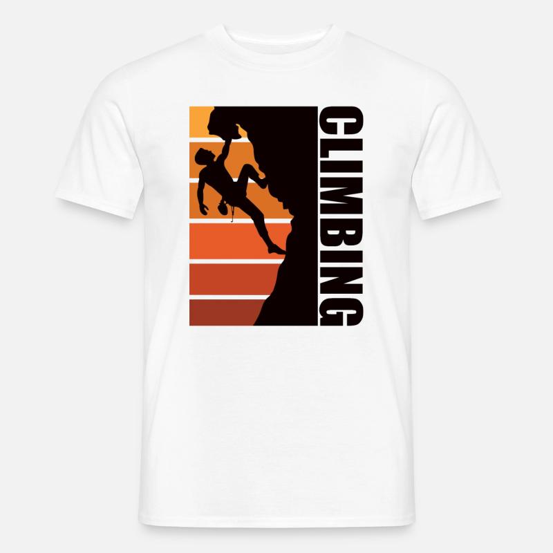 Climbing - Kletterer - Männer T-Shirt - Weiß