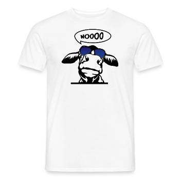 Kuh noooo | Neinsager nein Kühe Sonnenbrille nö - Männer T-Shirt - Weiß - Vorne - AI Model Male 178 dark (178cm)