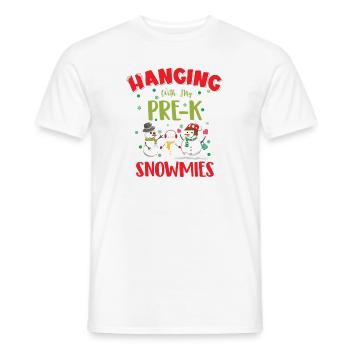 Drôle de design de snowmies - T-shirt homme - blanc - Devant - AI Model Male 178 dark (178cm)