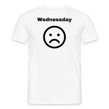 Wednessday D: Witziger Spruch - Männer T-Shirt - Weiß - Vorne - AI Model Male 178 dark (178cm)