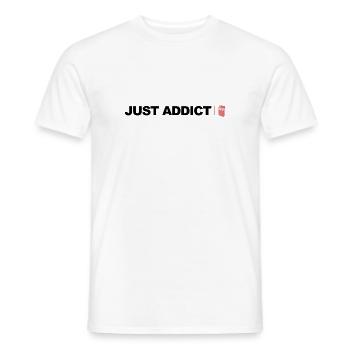 Just addict Smoking - Men's T-Shirt - white - Front - AI Model Male 178 dark (178cm)