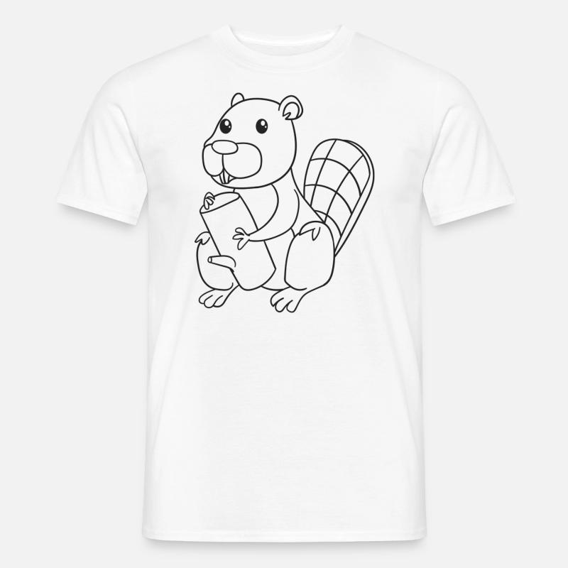 Biber, Nagetiere, Geschenk, Geschenkidee - Männer T-Shirt - Weiß