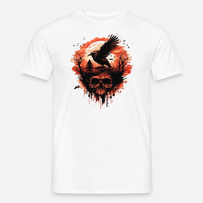 Horror Schädel - Männer T-Shirt - Weiß