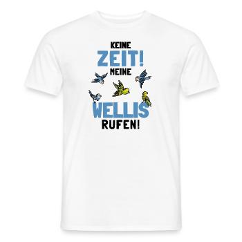 Wellensittich Sittiche Welli Figur Sittichhalter - Männer T-Shirt - Weiß - Vorne - AI Model Male 178 dark (178cm)