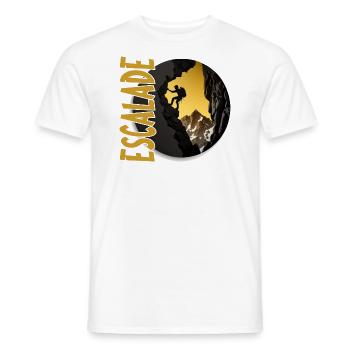 KLETTERN KLETTERN BERGSTEIGER - Männer T-Shirt - Weiß - Vorne - AI Model Male 178 dark (178cm)