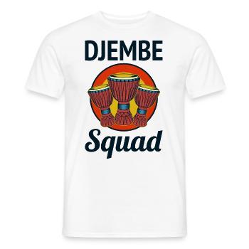 Djembe Squad Drummer Music Drum Musician - Men's T-Shirt - white - Front - AI Model Male 178 dark (178cm)
