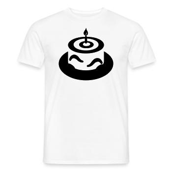 Gâteau d'anniversaire - T-shirt homme - blanc - Devant - AI Model Male 178 dark (178cm)