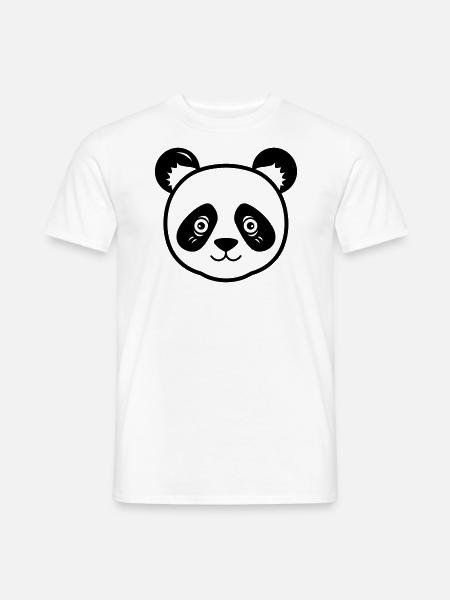 Panda - Männer T-Shirt - Weiß