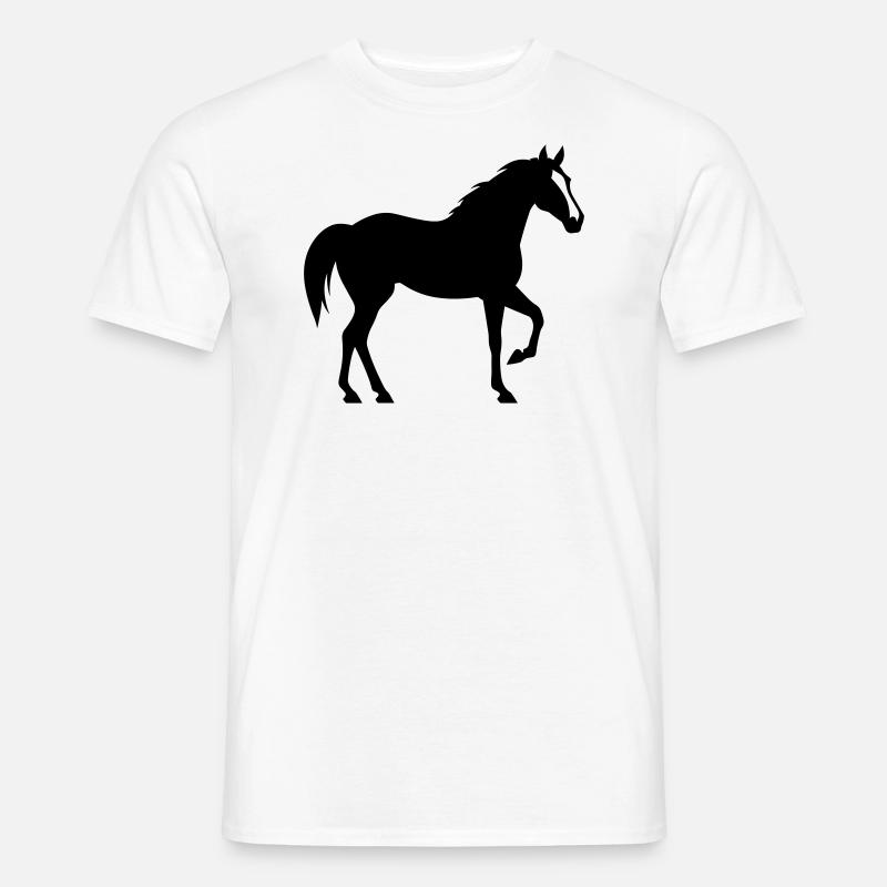 Pferd - Männer T-Shirt - Weiß