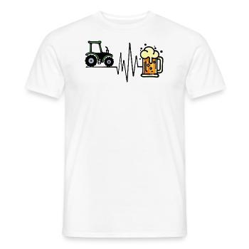 Agriculteur Agriculture Tracteur Véhicule utilitaire Agriculteur - T-shirt homme - blanc - Devant - AI Model Male 178 dark (178cm)