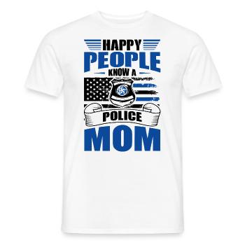 Polizei Polizist Polizeibeamte - Männer T-Shirt - Weiß - Vorne - AI Model Male 178 dark (178cm)