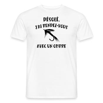 rendez-vous avec un ombre - T-shirt homme - blanc - Devant - AI Model Male 178 dark (178cm)