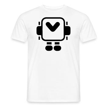 Petit robot - T-shirt homme - blanc - Devant - AI Model Male 178 dark (178cm)