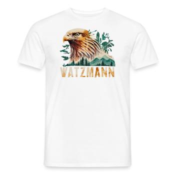 Watzmann Golden Eagle Bearded Vulture Souvenirs - Men's T-Shirt - white - Front - AI Model Male 178 dark (178cm)