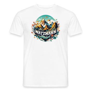 Watzmann Beauty Fleurs alpines Enthousiasme Fierté - T-shirt homme - blanc - Devant - AI Model Male 178 dark (178cm)