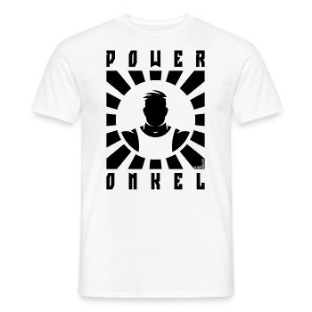 Power Onkel (Poweronkel / Strahlen / Black) - Männer T-Shirt - Weiß - Vorne - AI Model Male 178 dark (178cm)