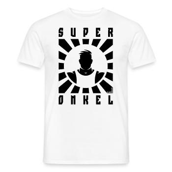 Super Onkel (Superonkel / Strahlen / Black) - Männer T-Shirt - Weiß - Vorne - AI Model Male 178 dark (178cm)