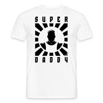 Super Daddy (Papa / Vater / Strahlen / Black) - Männer T-Shirt - Weiß - Vorne - AI Model Male 178 dark (178cm)