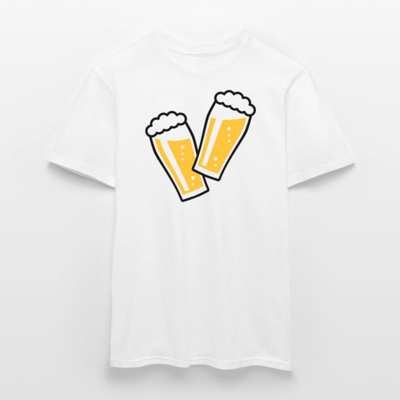 2 Biergläser Stoßen An (Bier / Willibecher / 2C) Männer T-Shirt