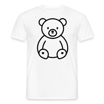 Teddybär - Männer T-Shirt - Weiß - Vorne - AI Model Male 178 dark (178cm)