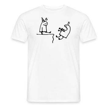 6 years: Farewell age 5 years, Happy 6th birthday - Men's T-Shirt - white - Front - AI Model Male 178 dark (178cm)