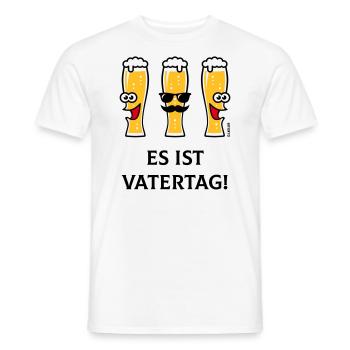 Es Ist Vatertag! (3 Biergläser / Bier / 3C) - Männer T-Shirt - Weiß - Vorne - AI Model Male 178 dark (178cm)