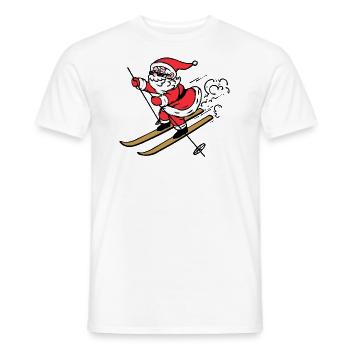 Ice Hockey Skiing Winter Sports Ice Snow Slope - Men's T-Shirt - white - Front - AI Model Male 178 dark (178cm)