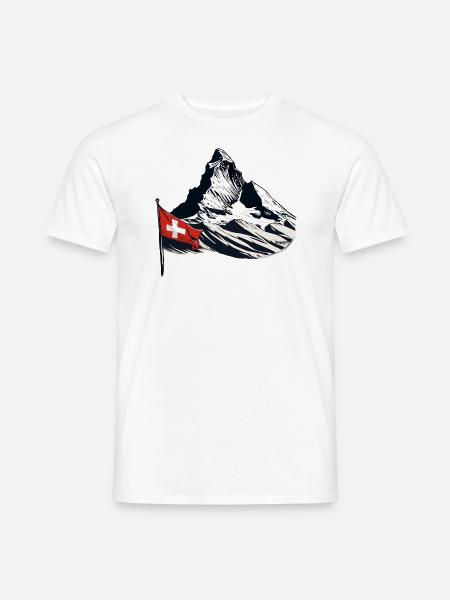 Berg Matterhorn Horu Alpen Wandern Klettern - Männer T-Shirt - Weiß