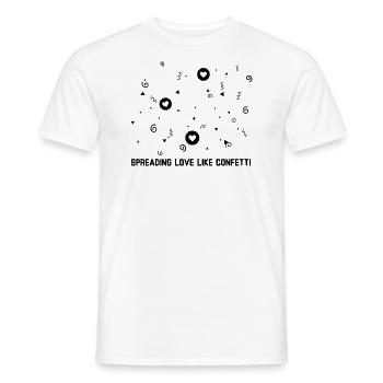 Spreading Love Like Confetti - Men's T-Shirt - white - Front - AI Model Male 178 dark (178cm)